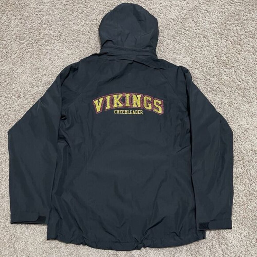 Forest‎ Grove Vikings Cheerleader Jacket Womens Medium Black Highschool Oregon - Picture 6 of 10